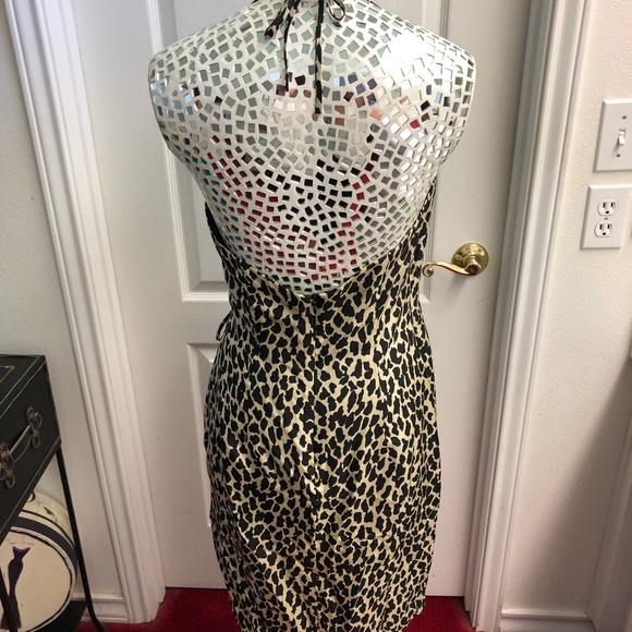 Laundry by Shelli Segal Silk Halter Wrap Dress - Picture 4 of 8